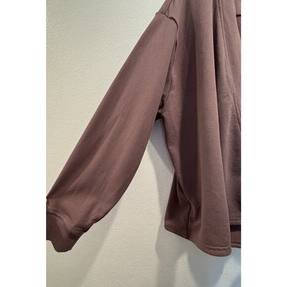 Athleta Women’s Size XL Purple Light Retroterry Wrap Sweater Lounge Comfy Top - Picture 3 of 7